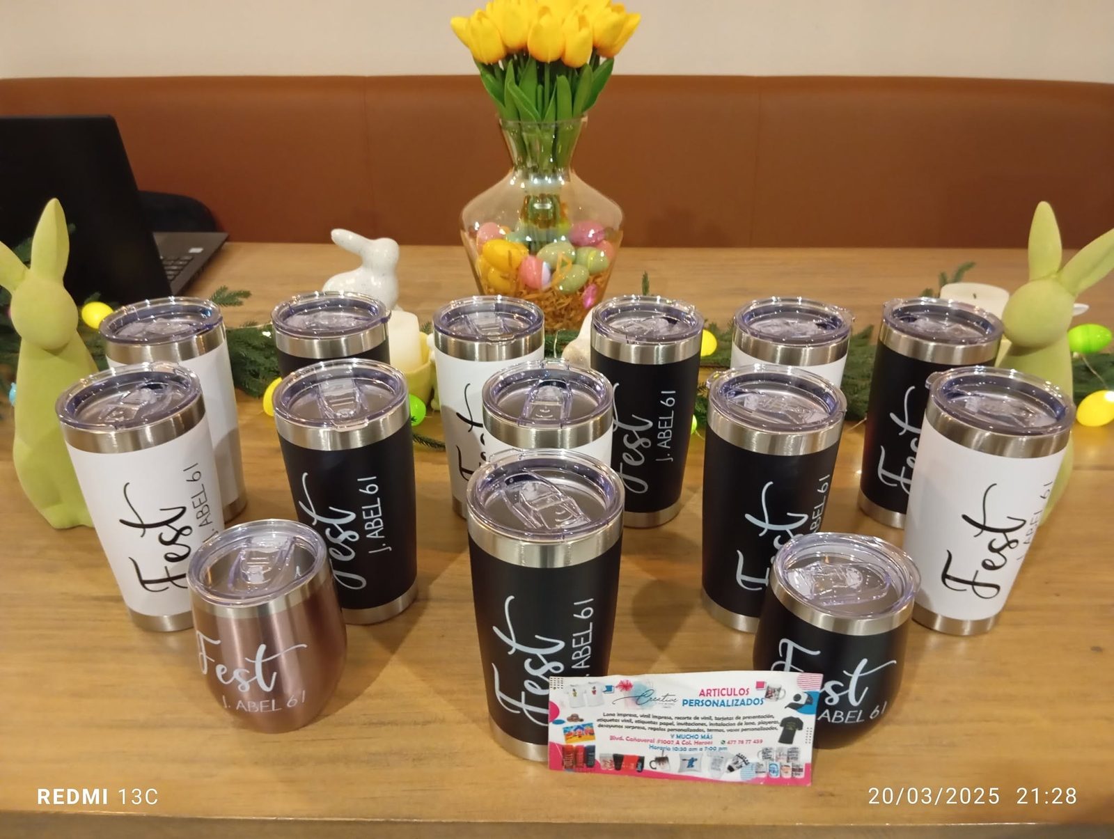 Vasos térmicos personalizados con nombre